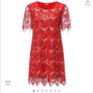 Sequin Fringe Dress